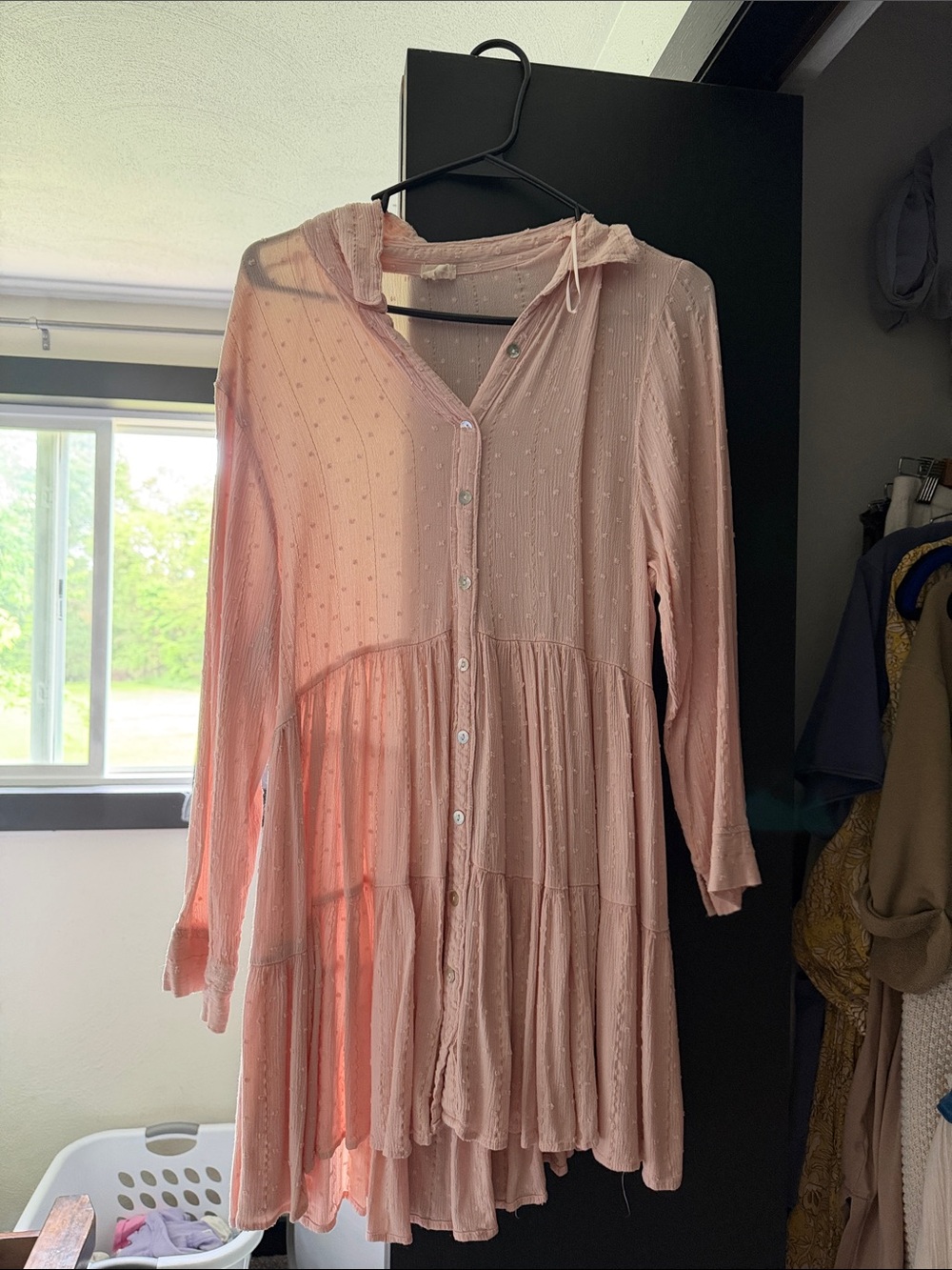 Surf Gypsy Pale Pink Tiered Dress